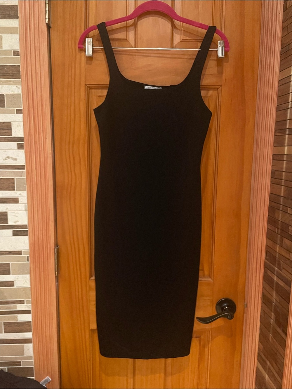 Zara Black Midi Bodycon Dress